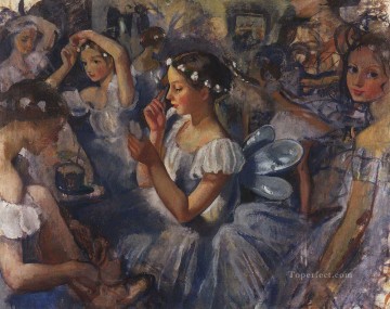 Chicas sílfides ballet chopiniana 1924 ruso Pinturas al óleo